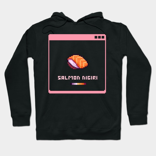 Salmon Nigiri By Kian Pixel Hoodie by Nigiri by KianPixel